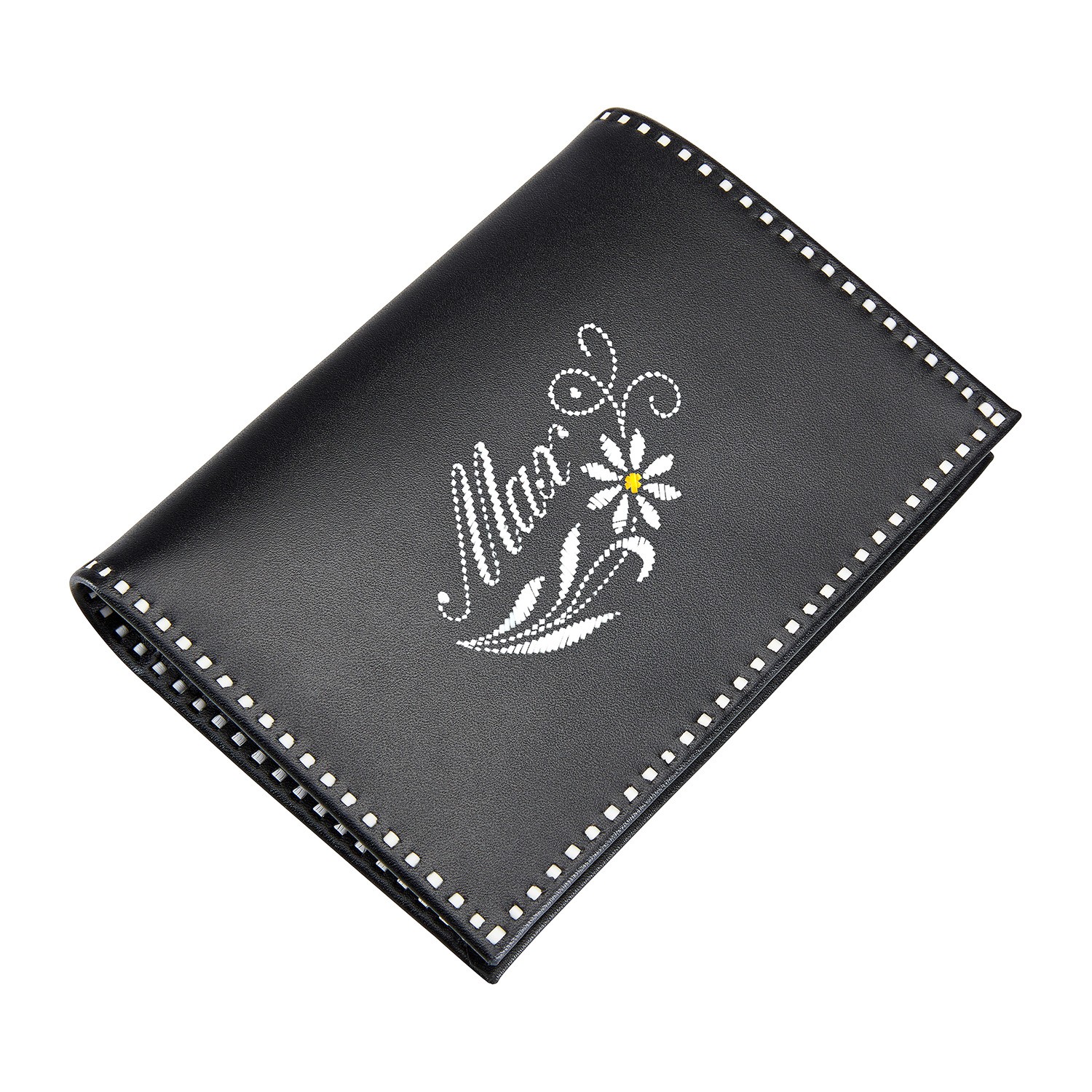 Portafoglio sarentinese con fiore