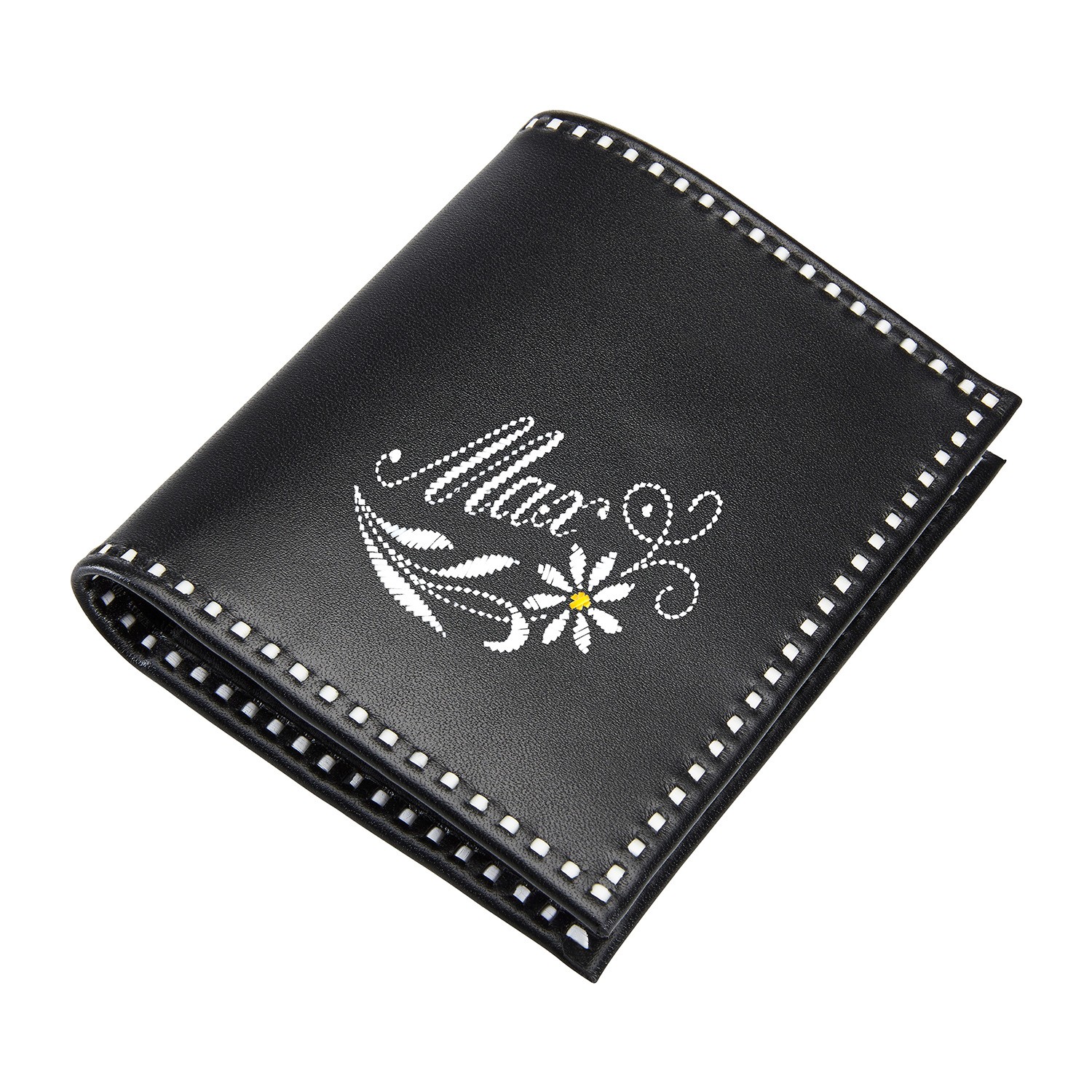 Portafoglio sarentinese con fiore