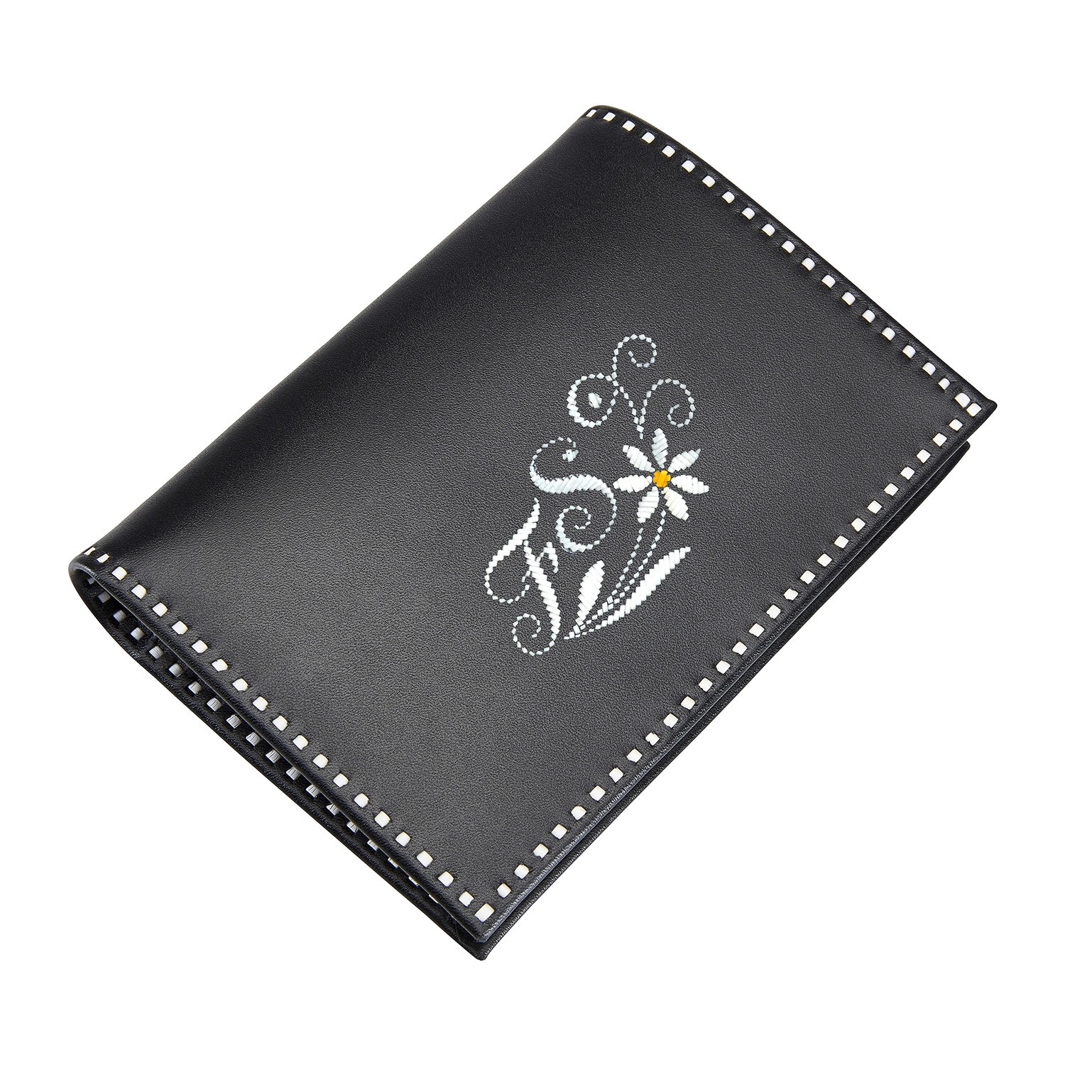 Portafoglio sarentinese con fiore