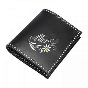 Portafoglio sarentinese con fiore