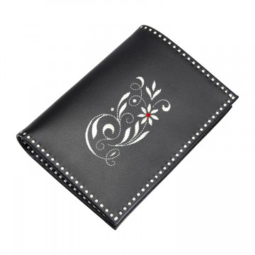 Portafoglio sarentinese con fiore