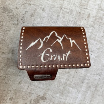Portafoglio Allrounder con ricamo sui bordi