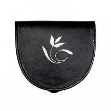Portamonete sarentinese con fiore